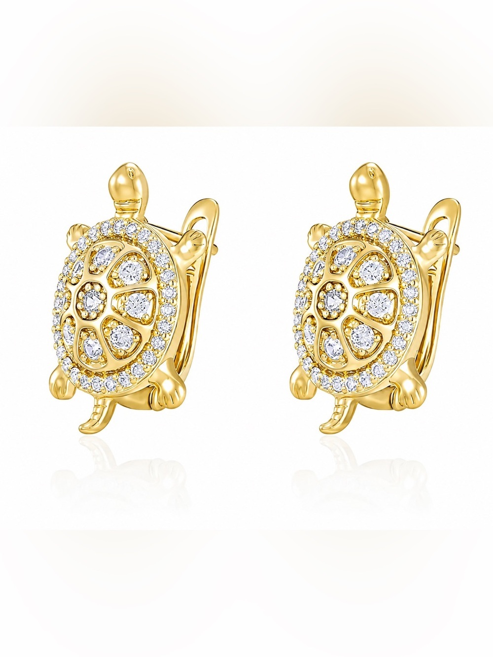 Gold Turtle Earrings - Women Jewelry
